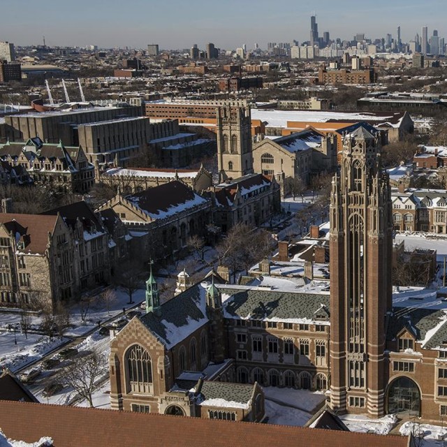 UChicago campus in winter